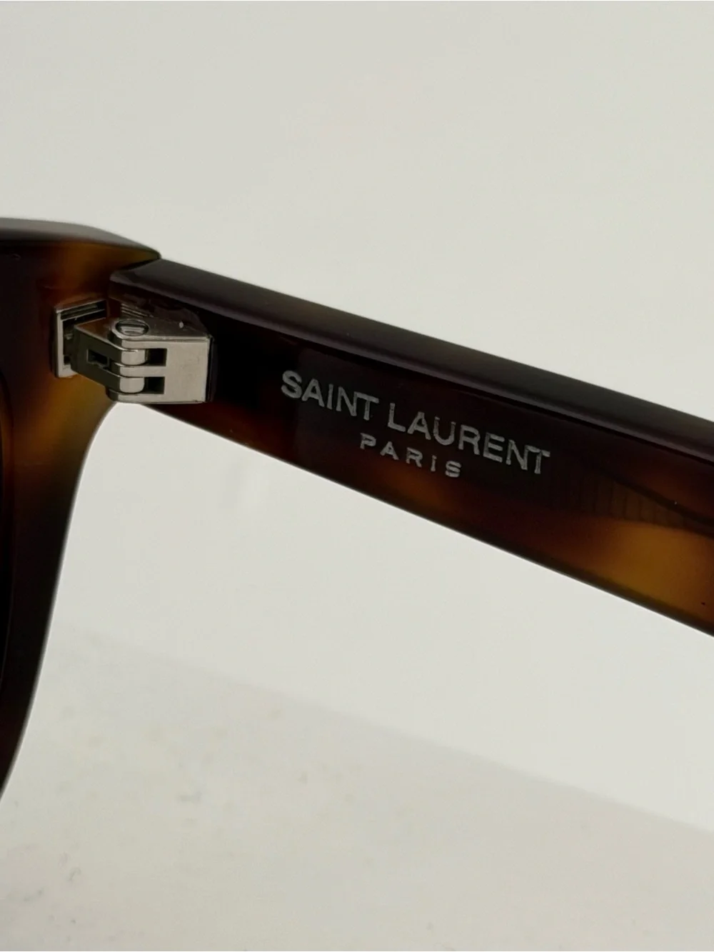 Saint Laurent Black Leather Sunglasses Case